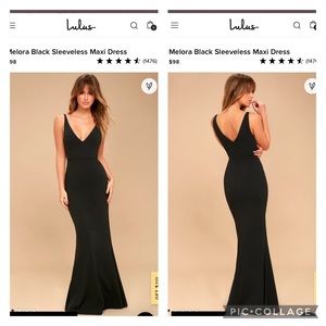 Lulus black elegant formal gown